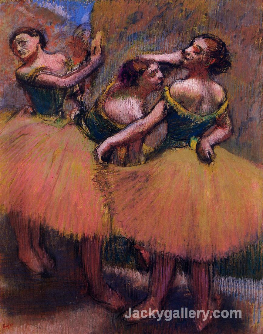 Three Dancers, Green Blouses by Edgar Degas paintings reproduction